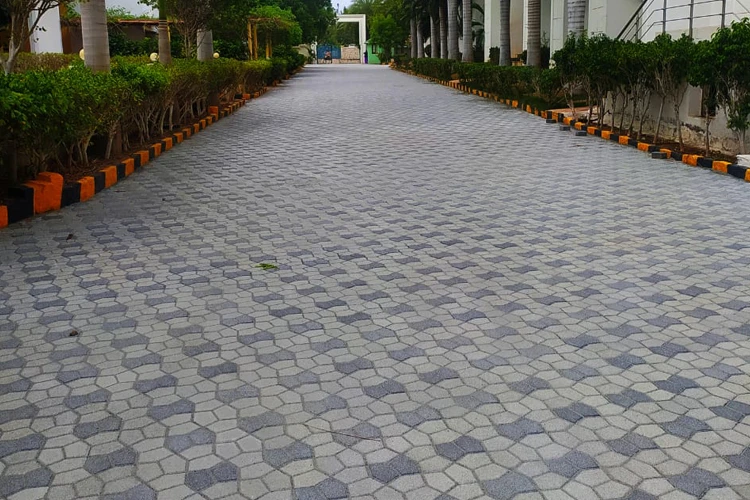 Shot Blast H Paver Pathway