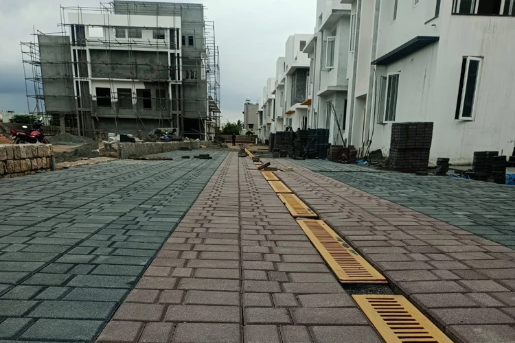 Shot Blasted Paver Installation